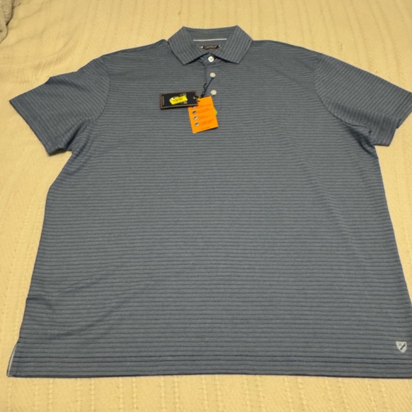 Daniel Cremieux Performance Striped Blue Polo Shirt - Picture 1 of 8